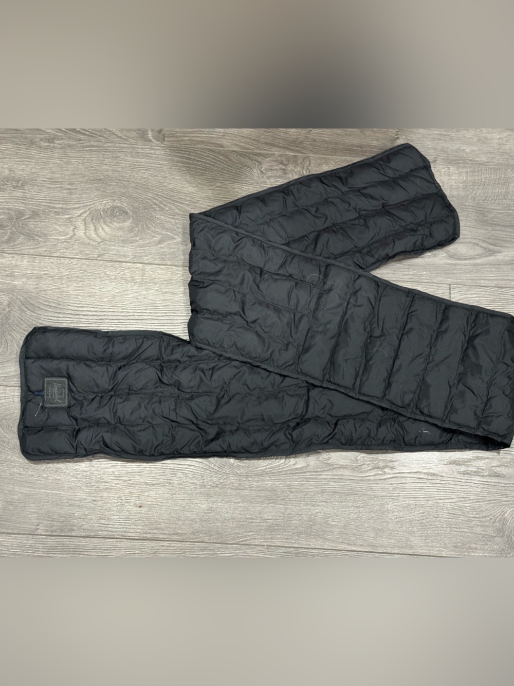 Herschel black Puffer scarf